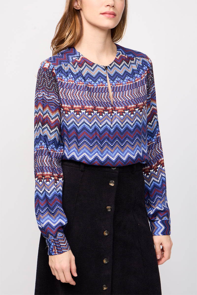 La Fée Maraboutée - Blouse Benita Bleu