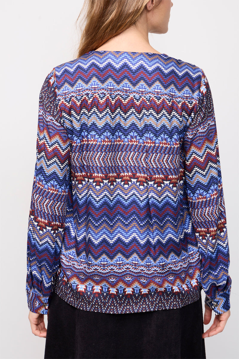 La Fée Maraboutée - Blouse Benita Bleu