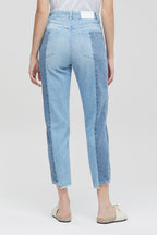 Relaxed Jeans in Organic Cotton - Blue - Women