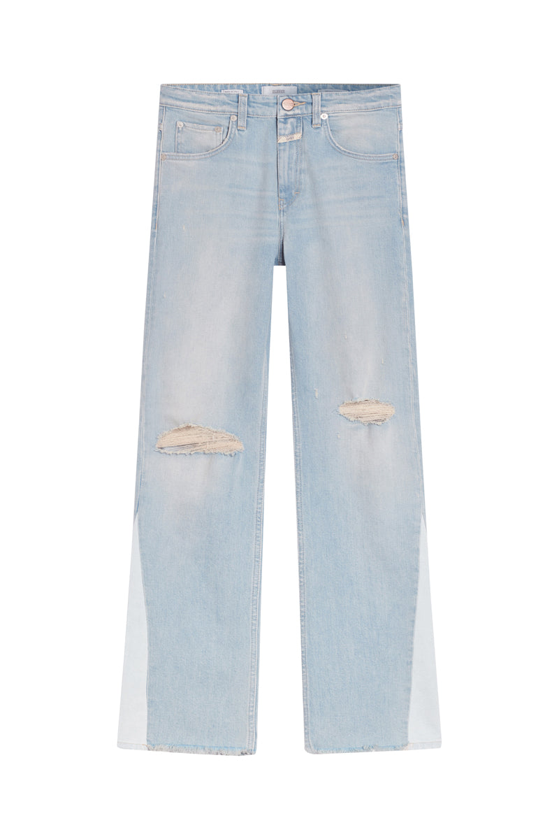 Jean Slim En Coton Biologique - Bleu Clair - Femme