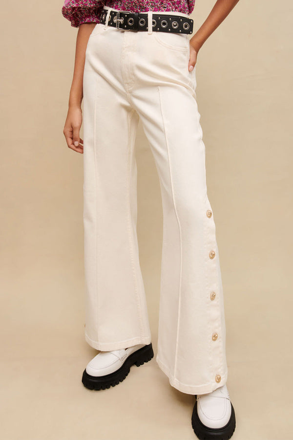 Jean Taille Haute - Ecru