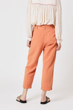 Berenice - Plain Belted Casual Trousers - Caramel
