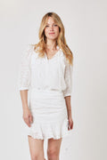 Berenice - Plain Short Skirt - Off White