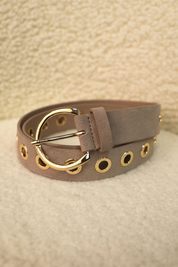 Berenice - Ceinture Seude Boucle Metal - Terracota