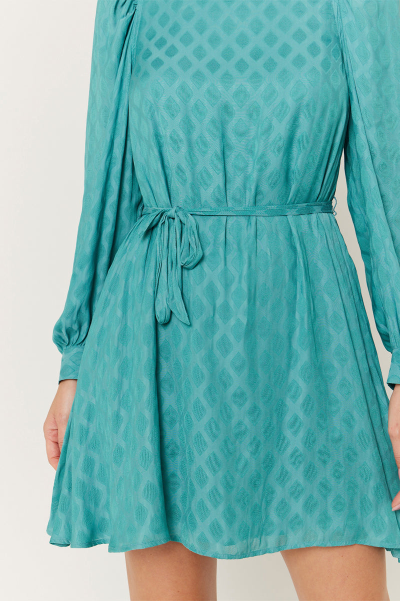 Robe Courte Unie Ceinture - Duck