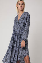 Robe Longue Imprimé Smock Taille - Santorini