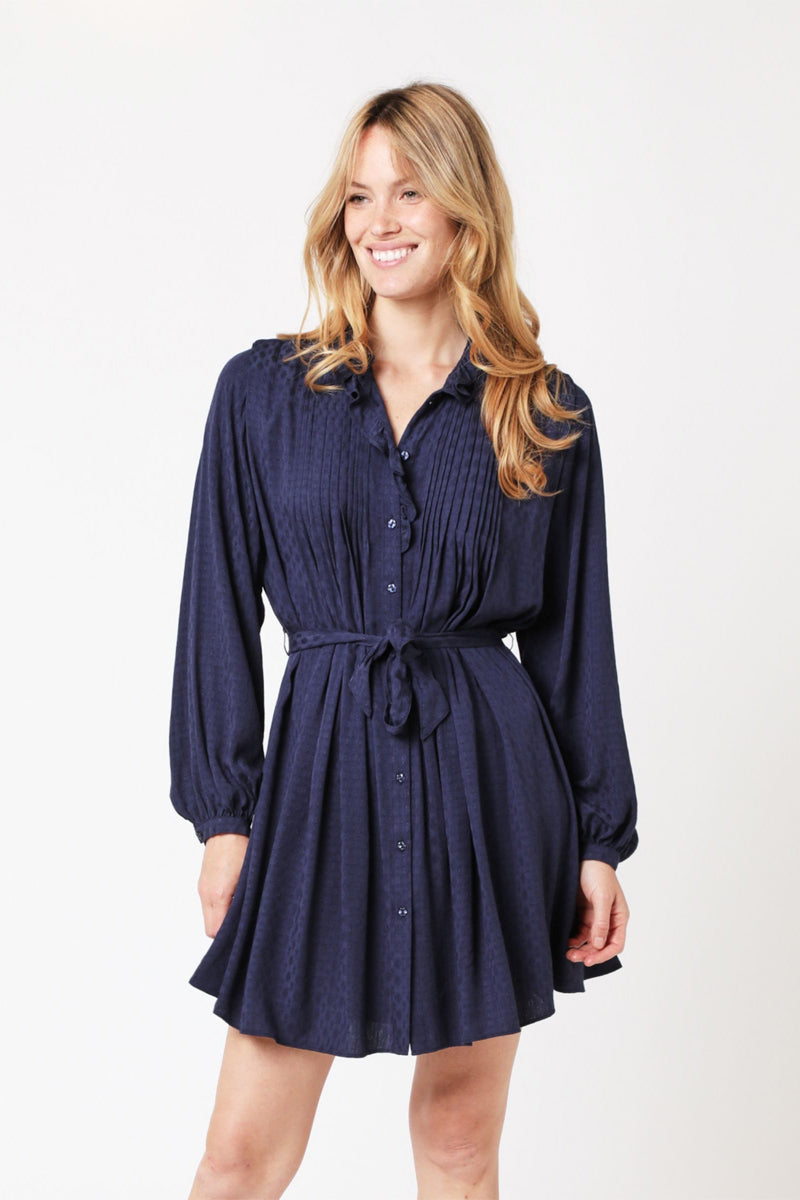 Berenice - Robe Courte Unie - Navy