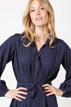 Berenice - Robe Courte Unie - Navy