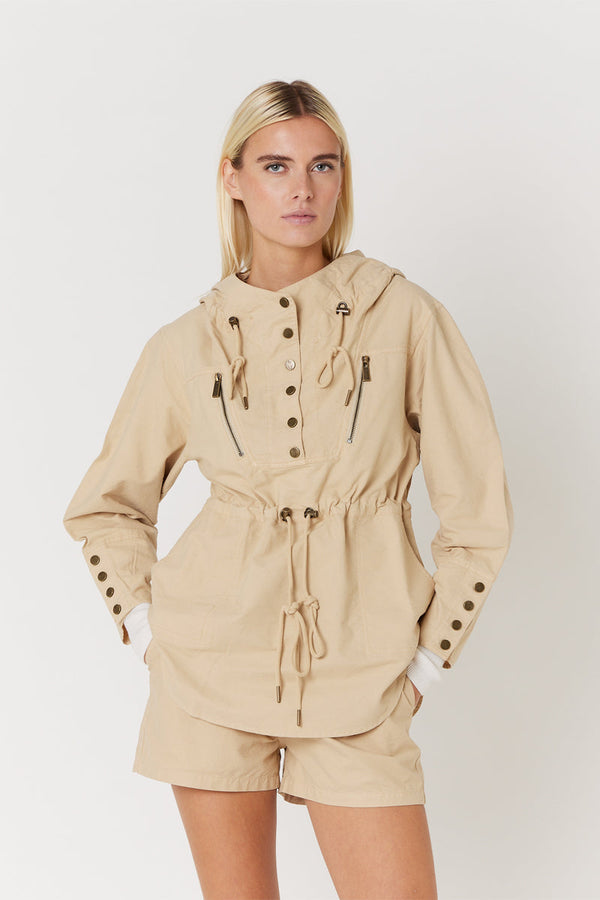 Berenice - Plain Parka - Beige
