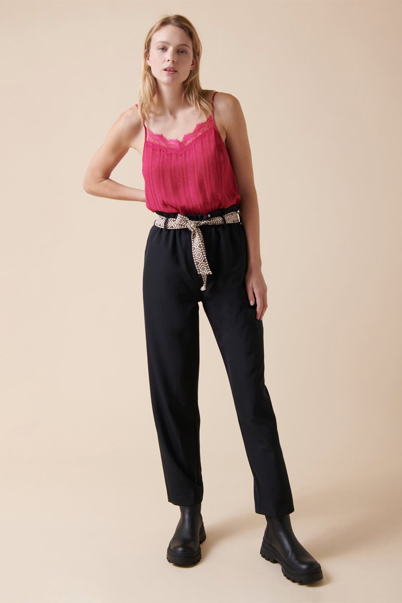 Pantalones 7/8 de talle alto Pluvial - Negro