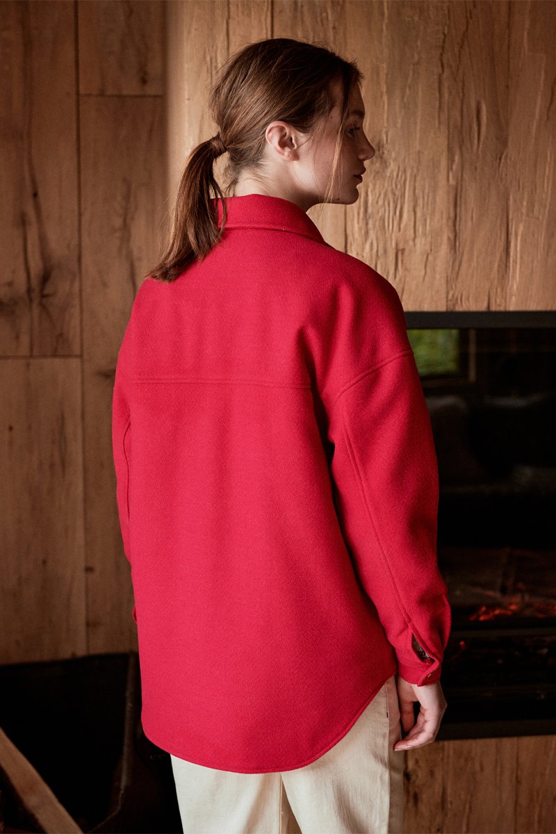 Karl Marc John - Surchemise En Laine Varappe - Rouge
