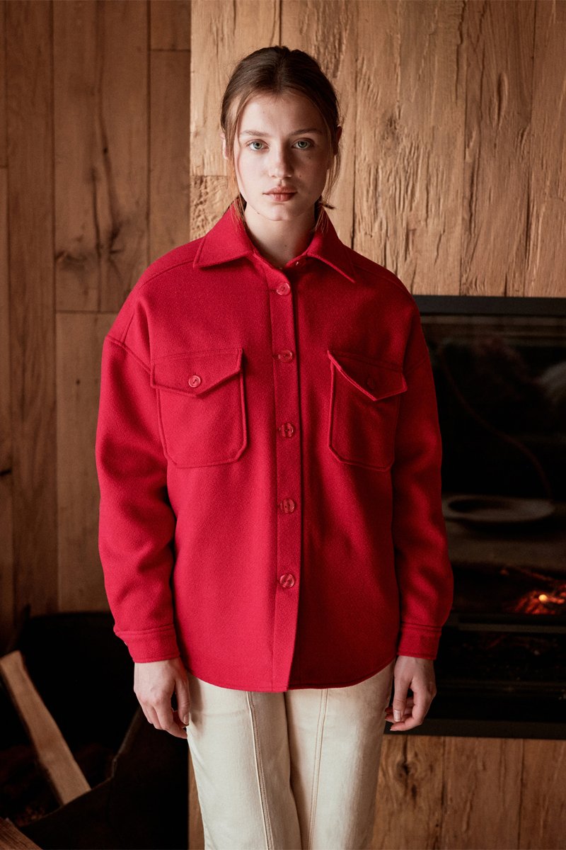 Karl Marc John - Surchemise En Laine Varappe - Rouge