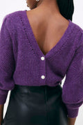 Mohair And Pollen Wool Vest - Purple