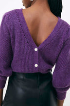 Mohair And Pollen Wool Vest - Purple