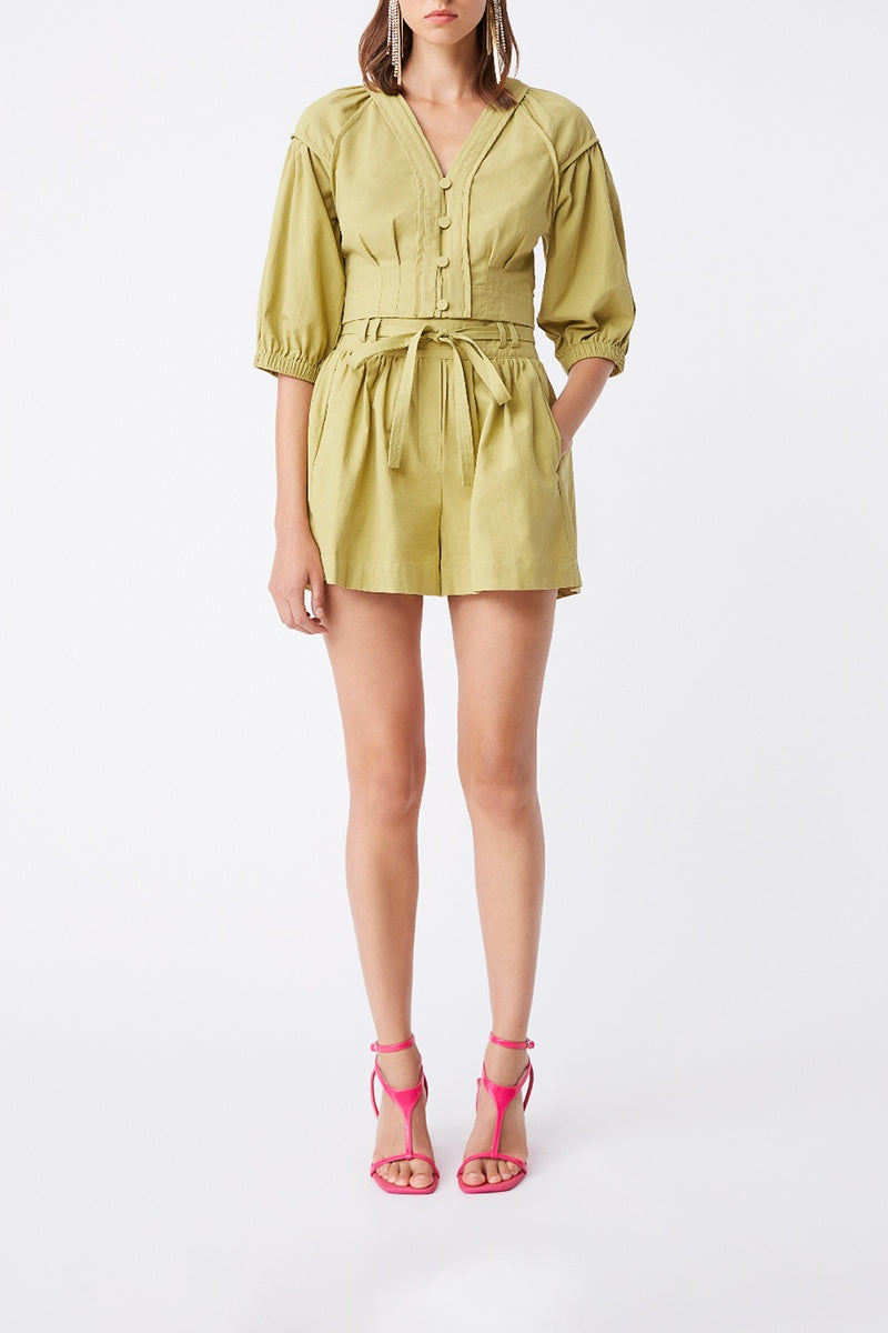 Bobby High Waist Shorts - Green