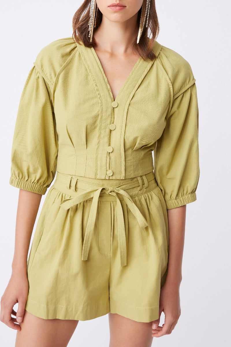 Bobby High Waist Shorts - Green