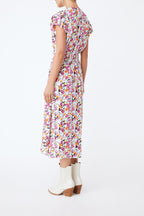 Clista Midi Dress - Fuchsia