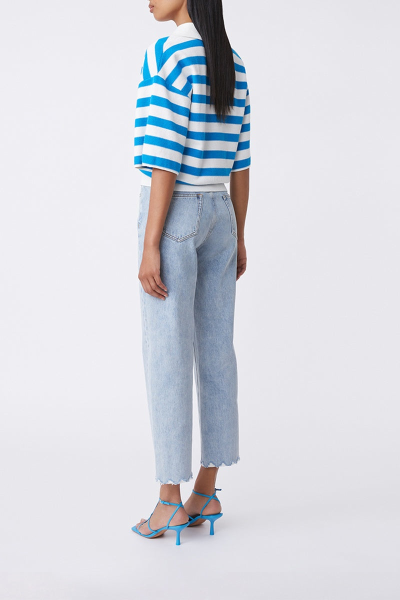Jean 7/8 Taille Haute Rambert - Bleu