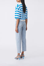 Jean 7/8 Taille Haute Rambert - Bleu