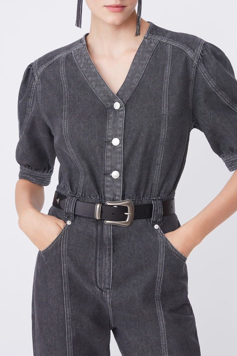 Combinaison En Jean Tifany - Anthracite