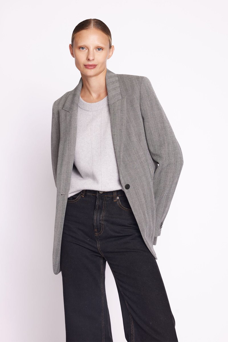 Berenice - Blazer - Grey Chevron