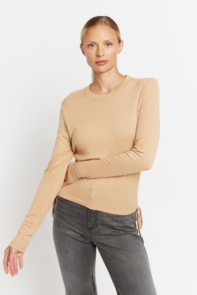 Round Neck T-Shirt Ml Links - Camel