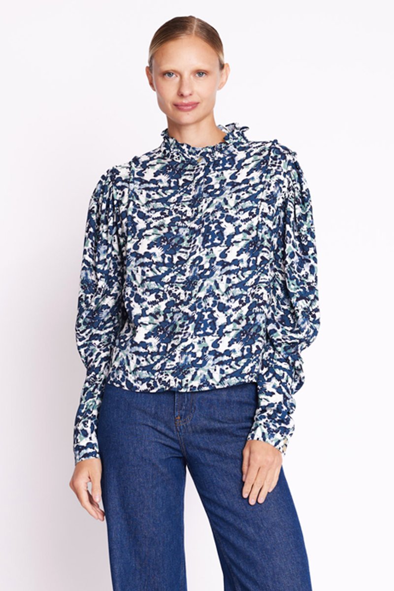 Blouse Imprimé Manches Ballons - Dye
