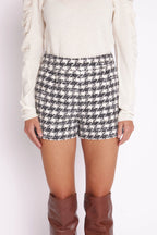 Berenice - Short Court En Tweed - Tweed Gris