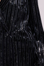 Veste Droite Poche - Stripeburnoutblack