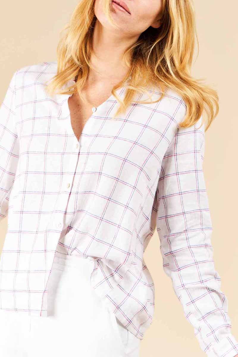 Country Linen Blouse - White