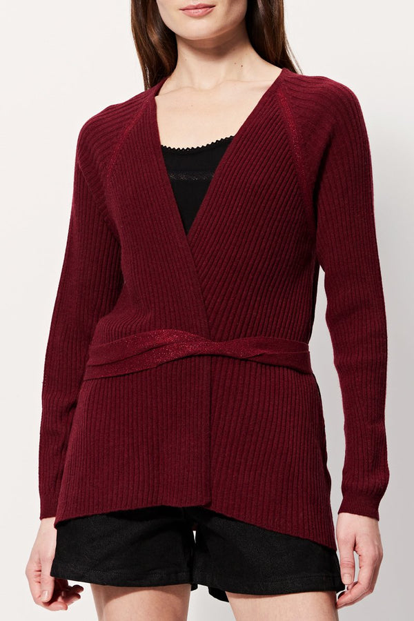 Gilet En Laine Et Cachemire Minesota - Bordeaux
