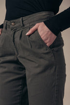 Pantalon Carotte Taille Haute Prusse - Kaki