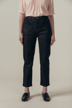Jean Droit Taille Haute Pitt - Noir