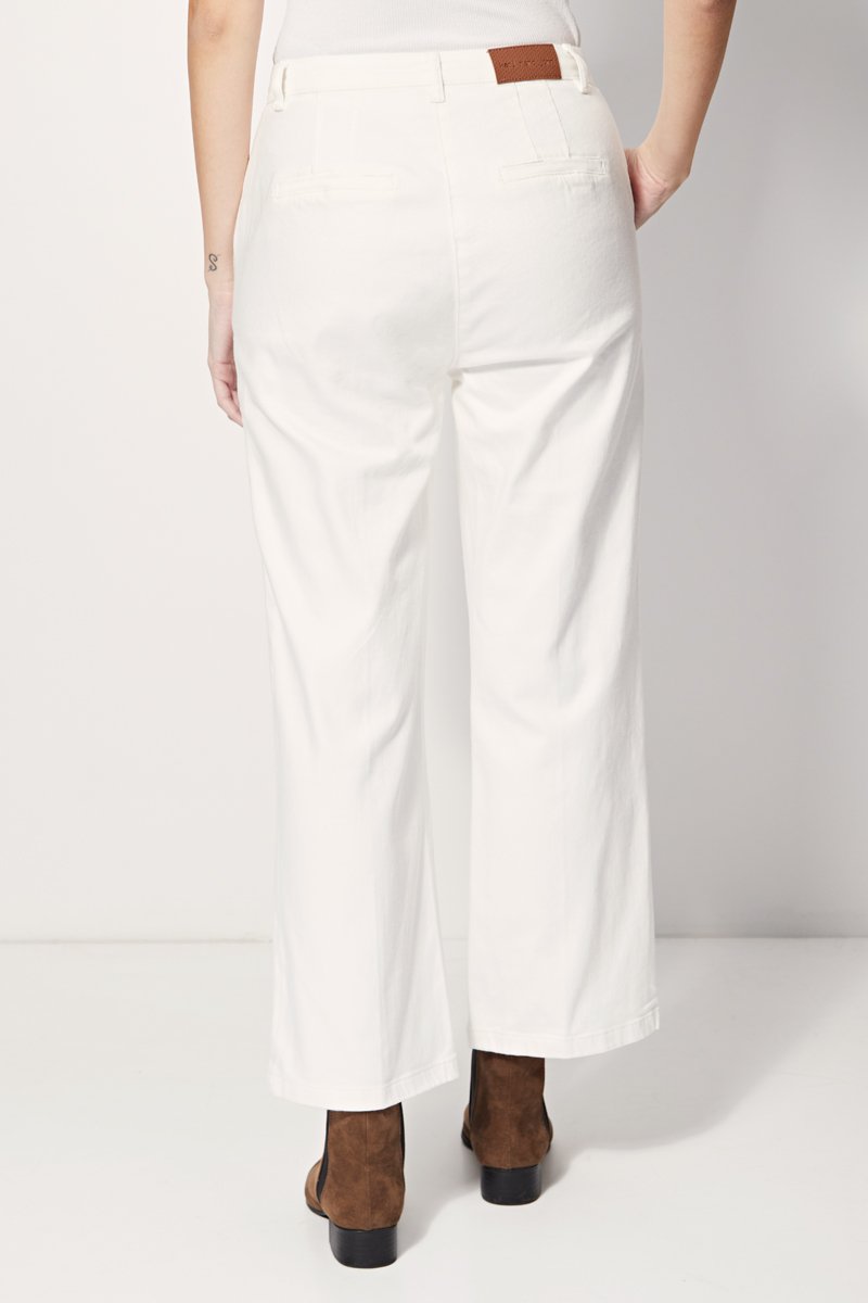 Jean Wide Legs Taille Haute Pepito - Écru