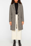 Recycled Wool Coat - White And Black