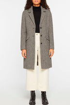 Recycled Wool Coat - White And Black
