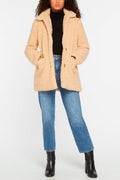 Manteau En Fourrure Synthétique - Crème