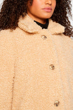 Manteau En Fourrure Synthétique - Crème