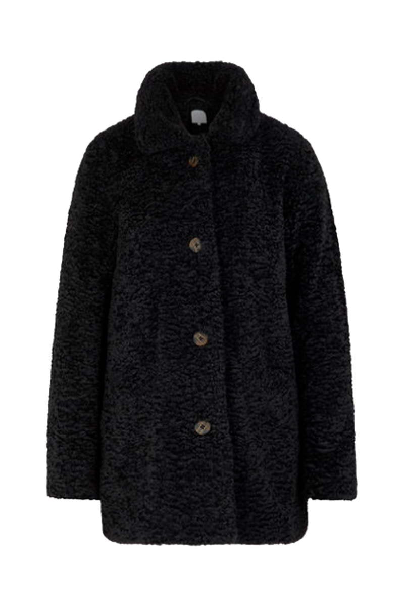 Manteau En Fourrure Synthétique - Noir