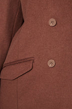 Manteau En Laine Louisiane - Marron