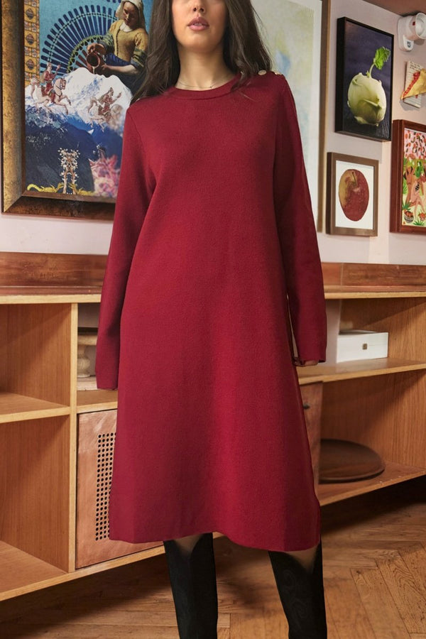 Robe Pull Rachelie - Bordeaux