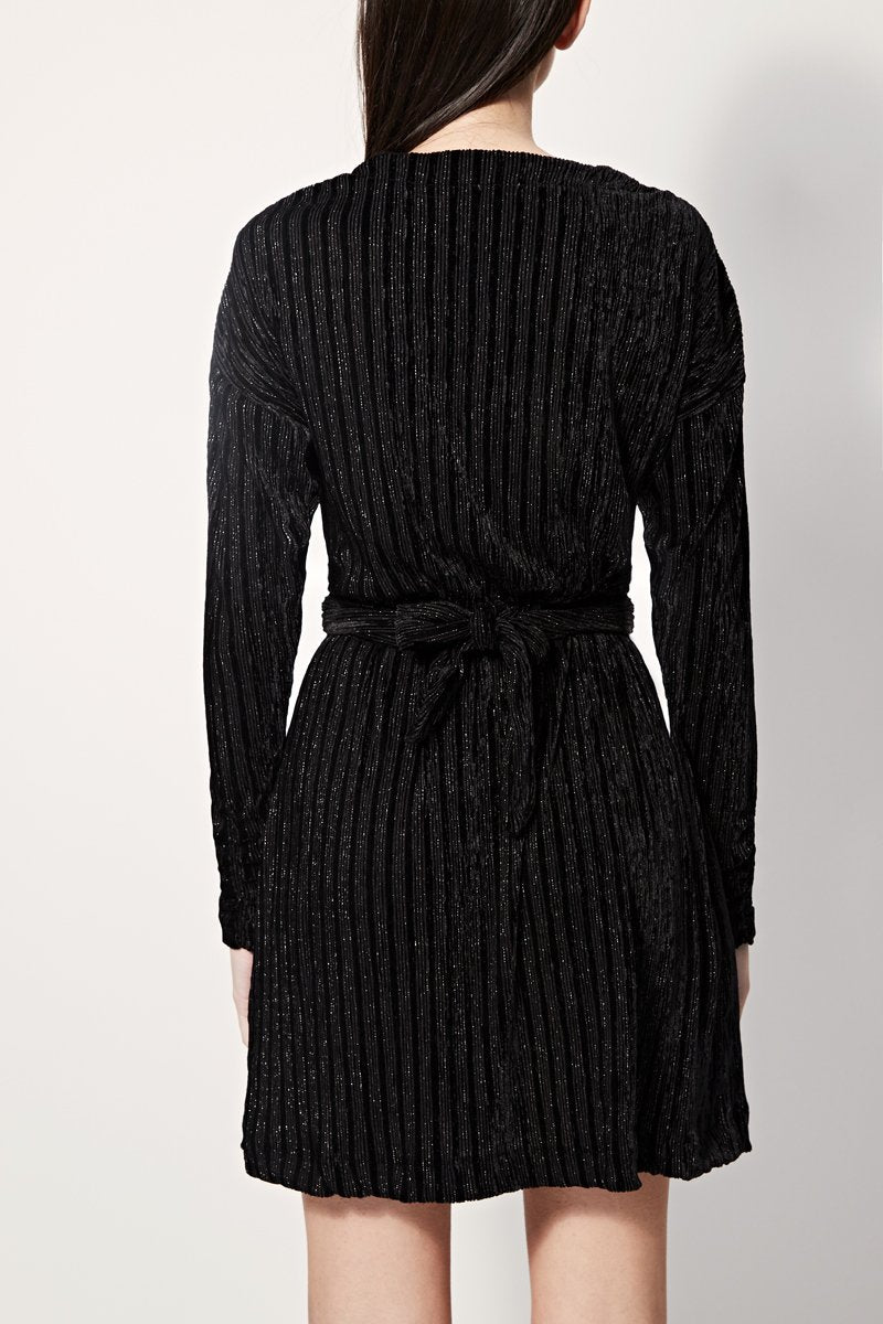 Robe En Velours River - Noir