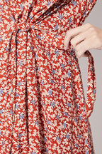 Robe Patineuse Ryo - Rouge Et Beige