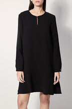Robe Taille Basse Rignette - Noir