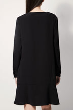 Robe Taille Basse Rignette - Noir
