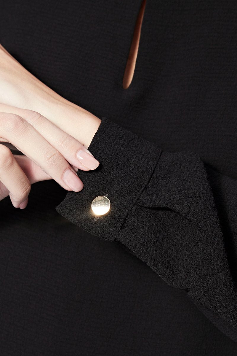 Robe Taille Basse Rignette - Noir