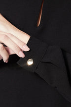 Robe Taille Basse Rignette - Noir