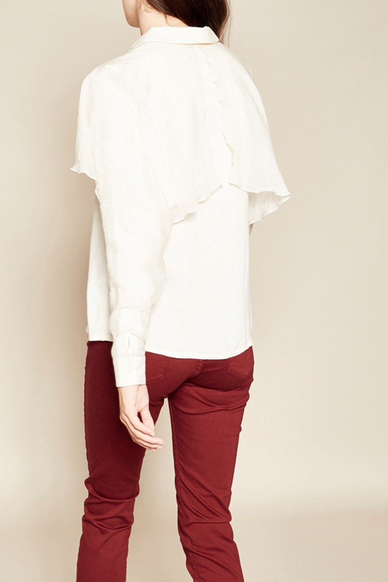 Ruffled Blouse - Cream