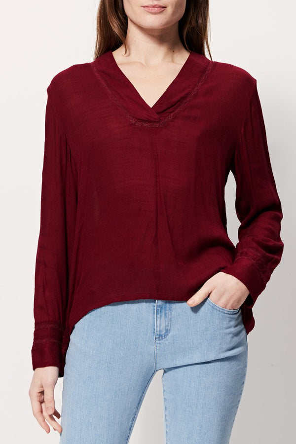 Blouse Tapovan - Bordeaux