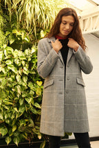 Manteau En Laine Recyclée - Gris Chiné